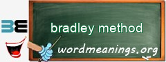 WordMeaning blackboard for bradley method